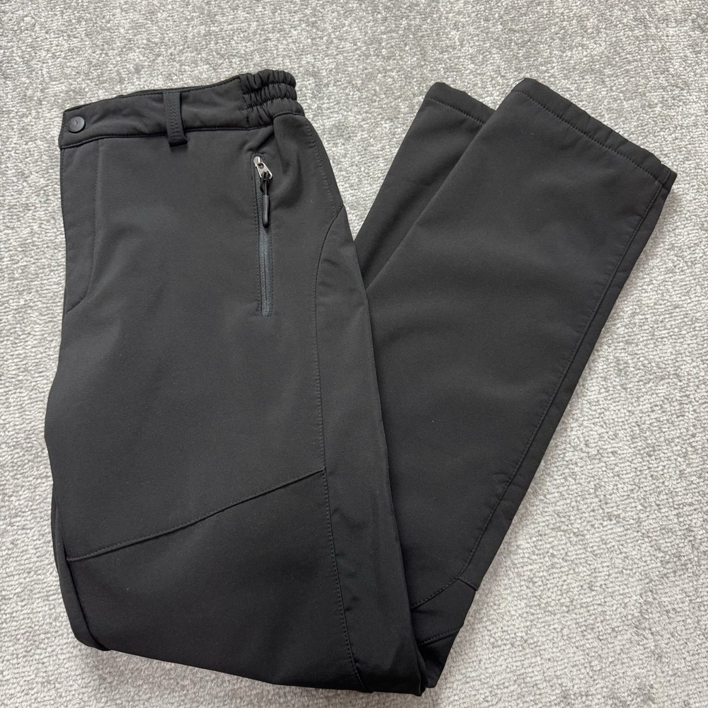 Geval Women's Fleece Lined Snow Hiking Black Pants Softshell Size XS